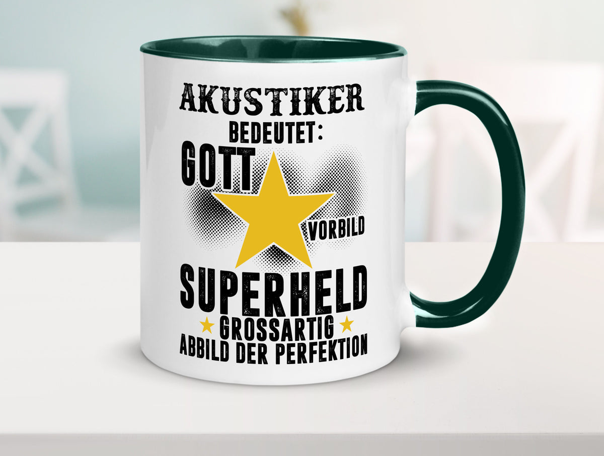 Bedeutung von Akustiker | Akustik Hörgeräteakustik lustig Humor Geschenkidee Tasse