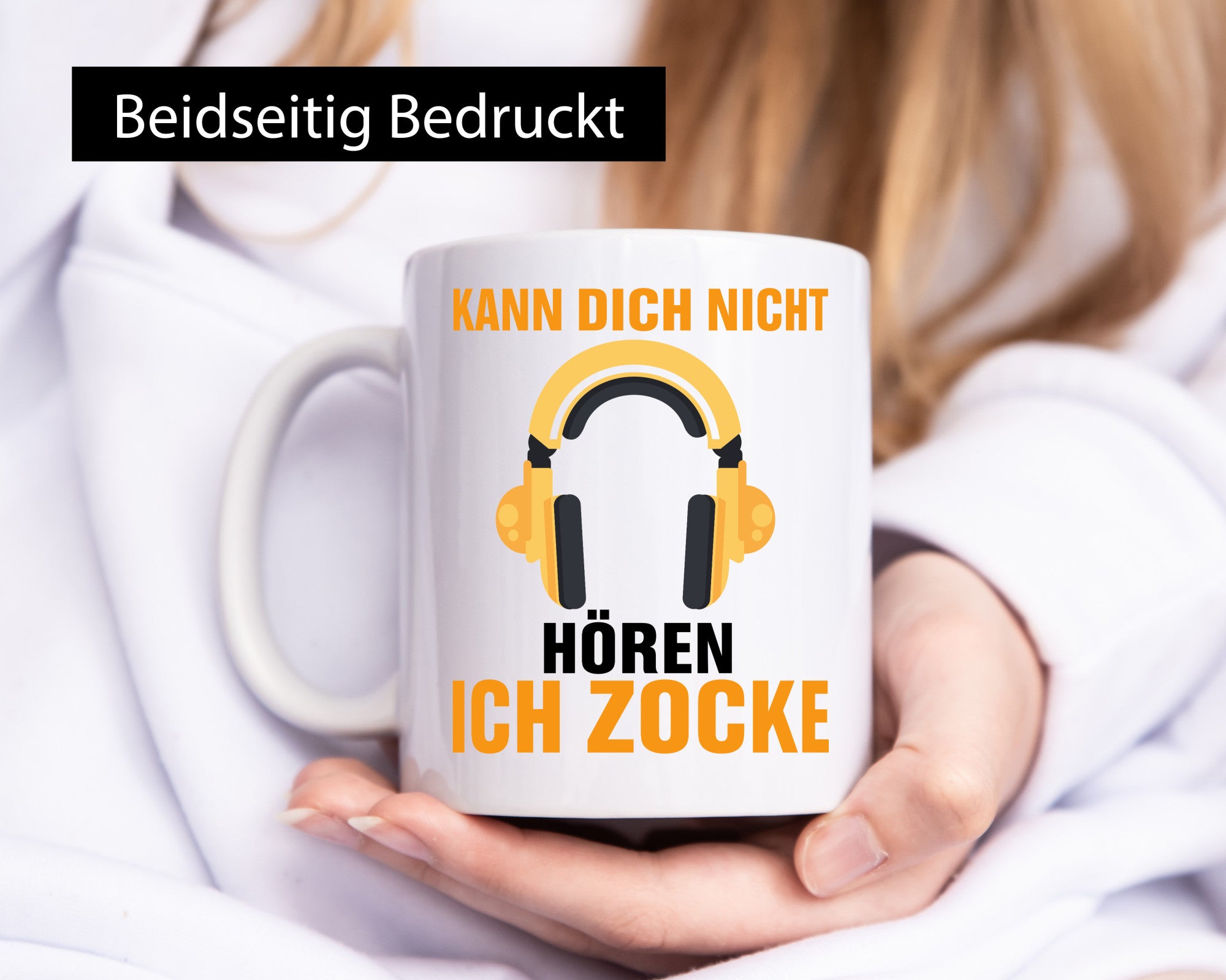 Kann dich nicht hören | Zocker Gamer Kopfhörer Nerd Humor Geschenkidee Tasse