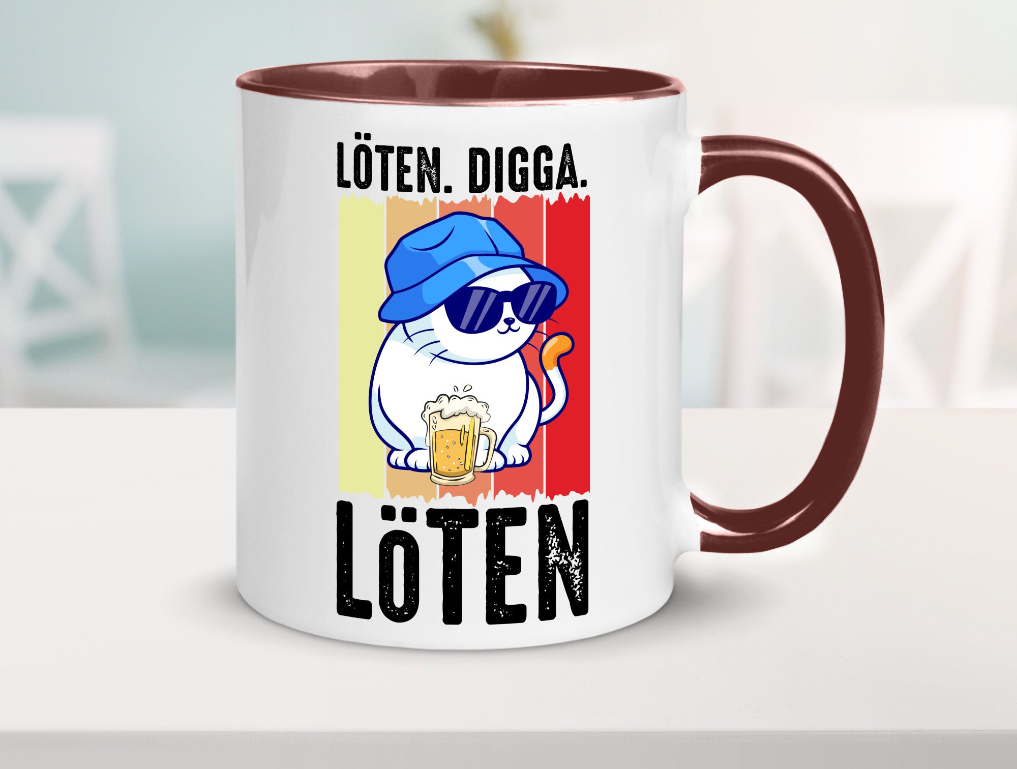 Löten Digga | Katze mit Bier Bierkatze Geschenk Tierliebhaber Humor lustiger