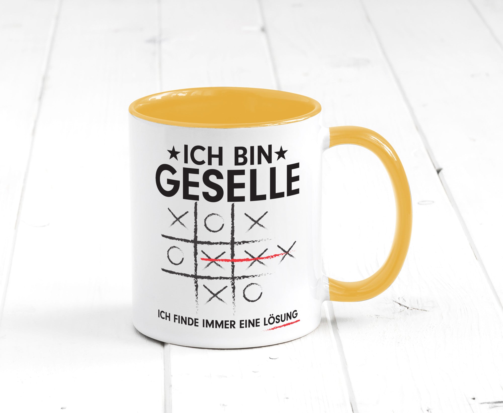 Löse Probleme: Geselle | Handwerker Humor Geschenkidee Tasse