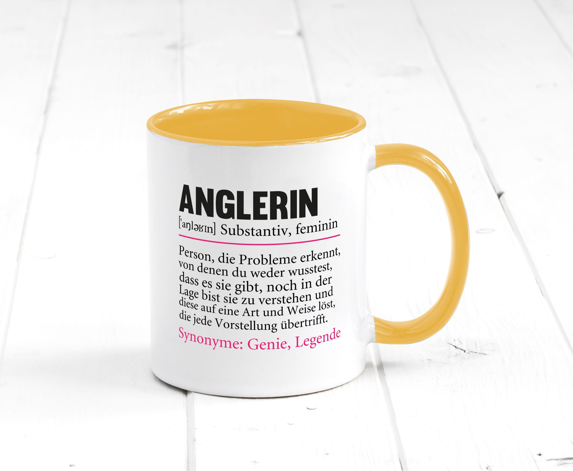 Anglerin | Spruch Angeln Fischerin Beruf Humor Arbeit Kollegen Büro