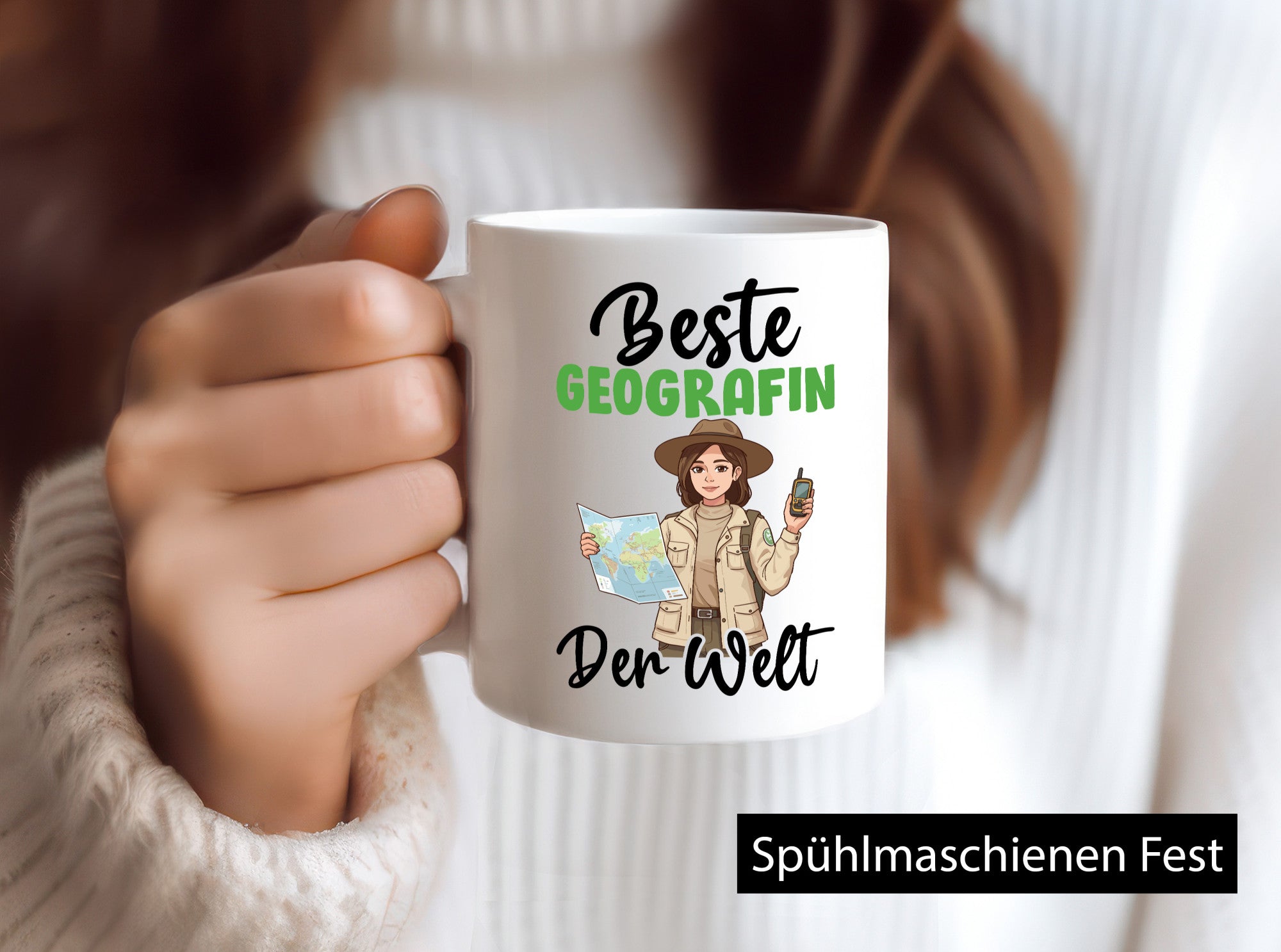 Beste Geografin | Geografie v2 Humor Geschenkidee Tasse