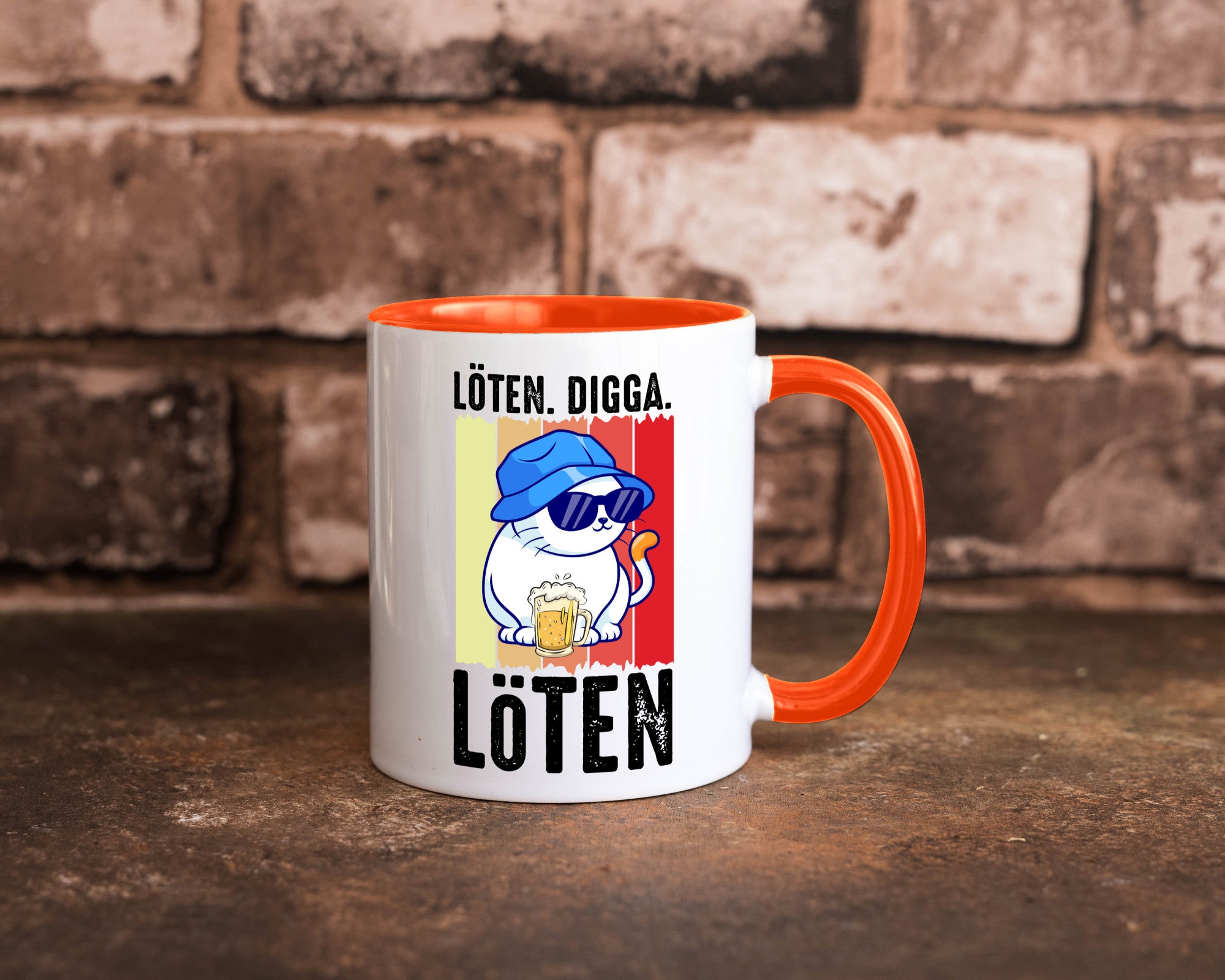 Löten Digga | Katze mit Bier Bierkatze Geschenk Tierliebhaber Humor lustiger