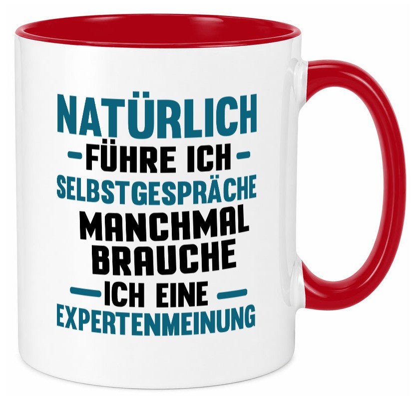 Expertenmeinung | Spruch witzig Selbstgespräche Geschenkidee Humor Tasse