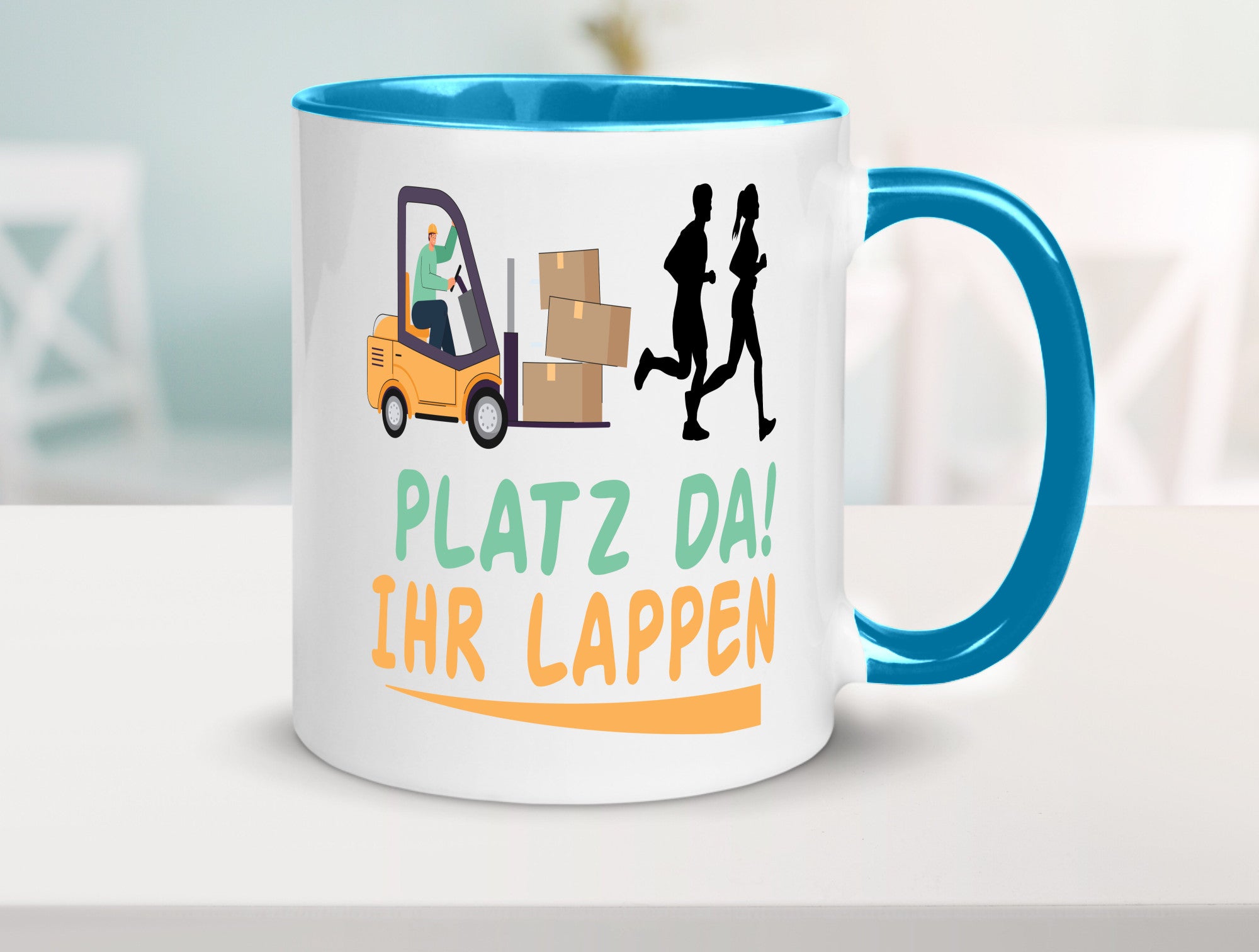 Platz da ihr Lappen | Stapler Fahrer Humor Geschenkidee Tasse