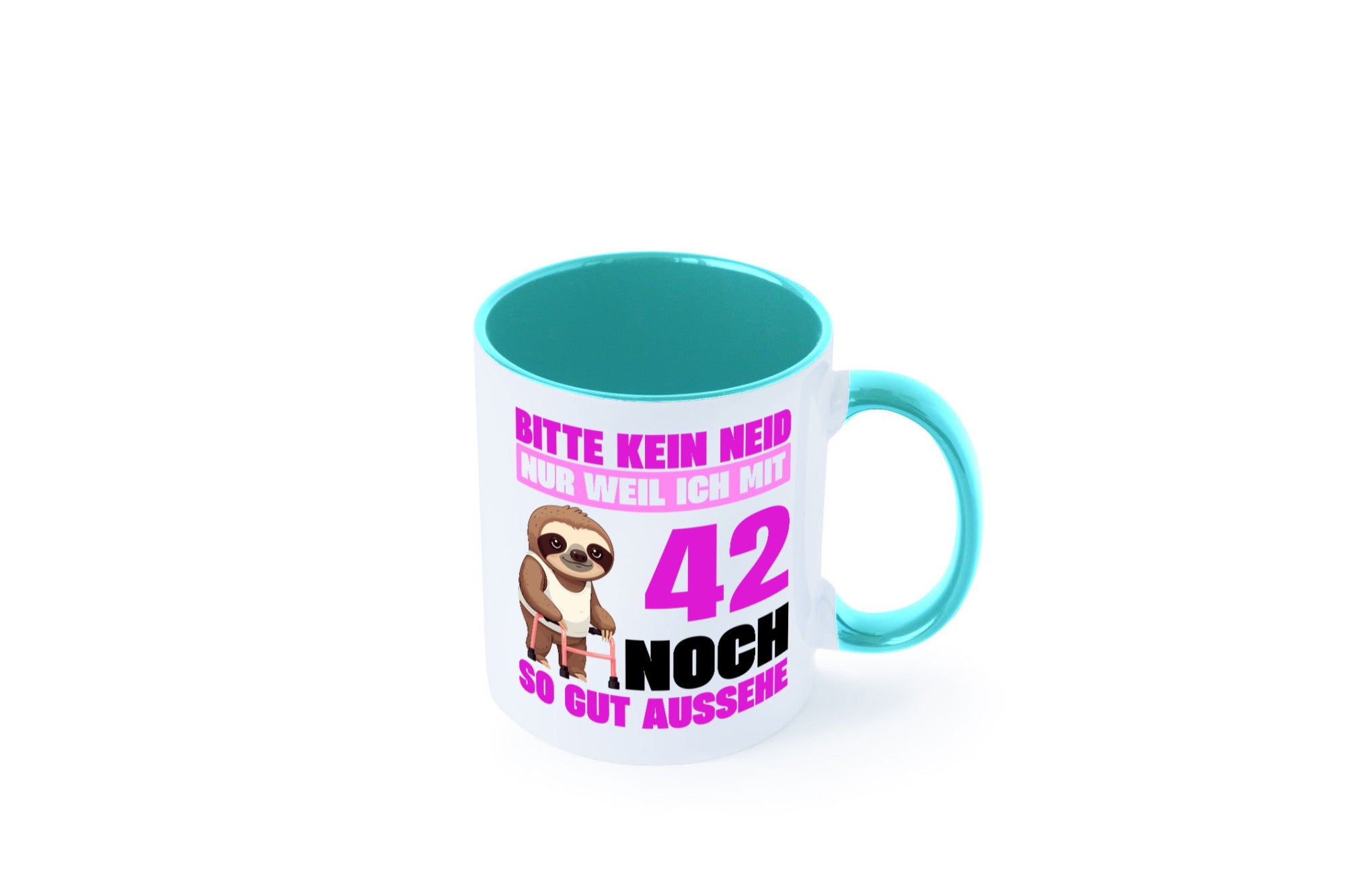 42. Geburtstag | Bitte kein neid Faultier 42 Jahre Geschenkidee Humor Tasse