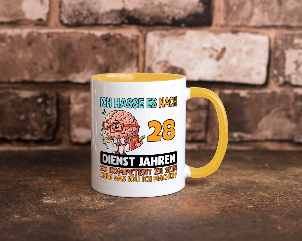 28 Dienstjahre | Arbeit Kompetent Geschenkidee Kollegen Büro Humor Tasse
