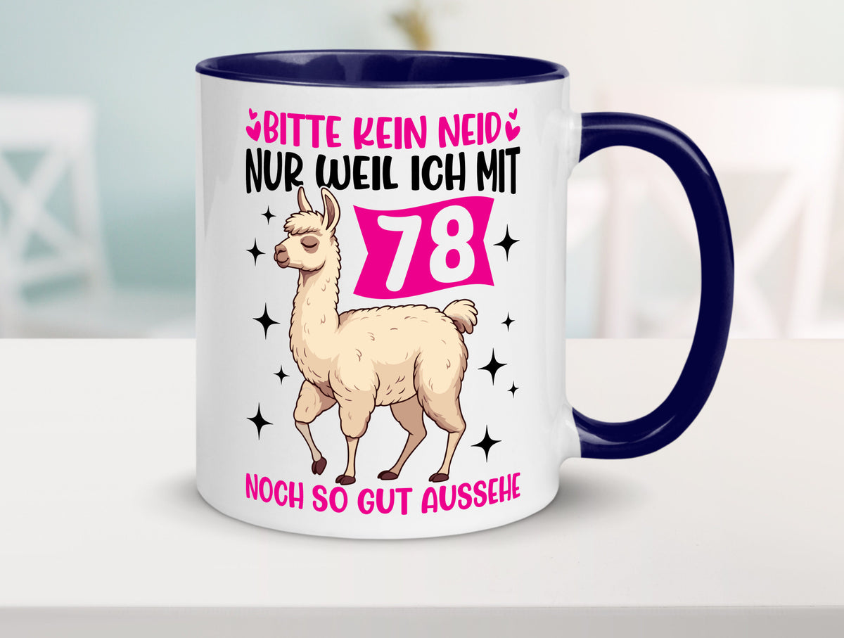 78. Geburtstag | 78 Jahre Lama gut aussehen Geschenk Geschenkidee lustiger Tasse