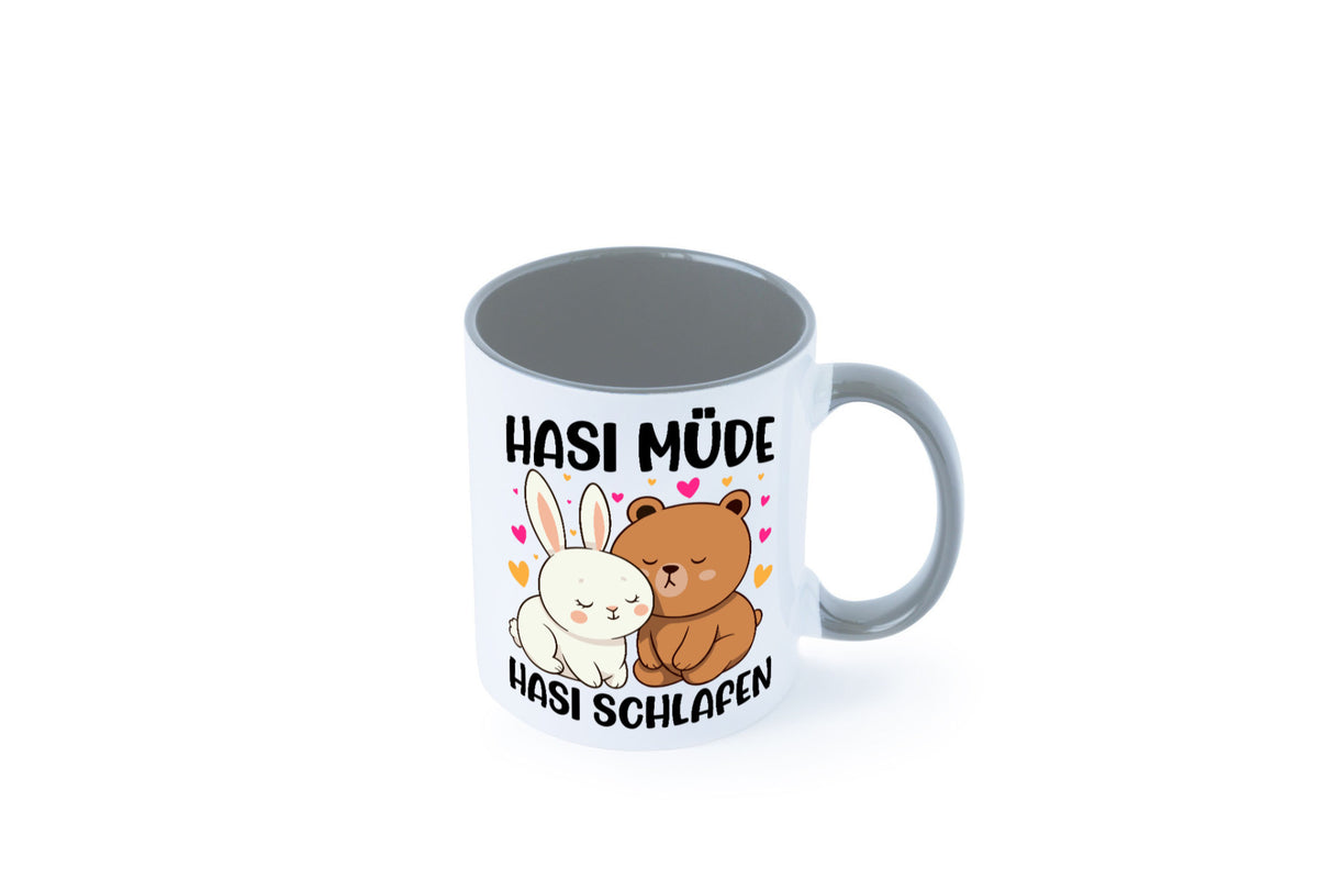 Hasi Müde | schlafen Kaninchen Häschen v2 lustiger Spruch Geschenk Humor Tasse