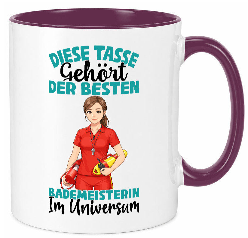 Im Universum: Bademeisterin | Schwimmmeisterin Geschenk Humor Geschenkidee Tasse