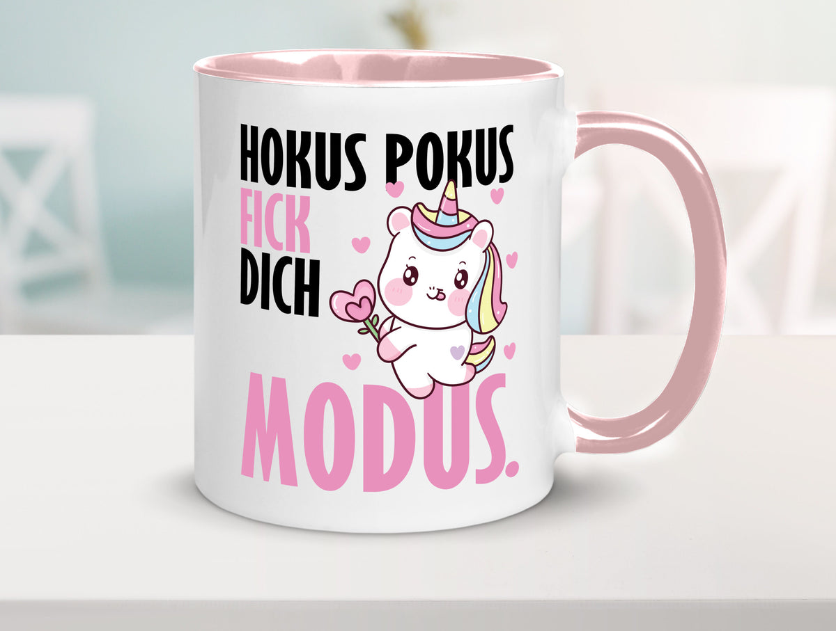 Hokus Pokus lustiger Spruch Geschenk Humor Geschenkidee Tasse