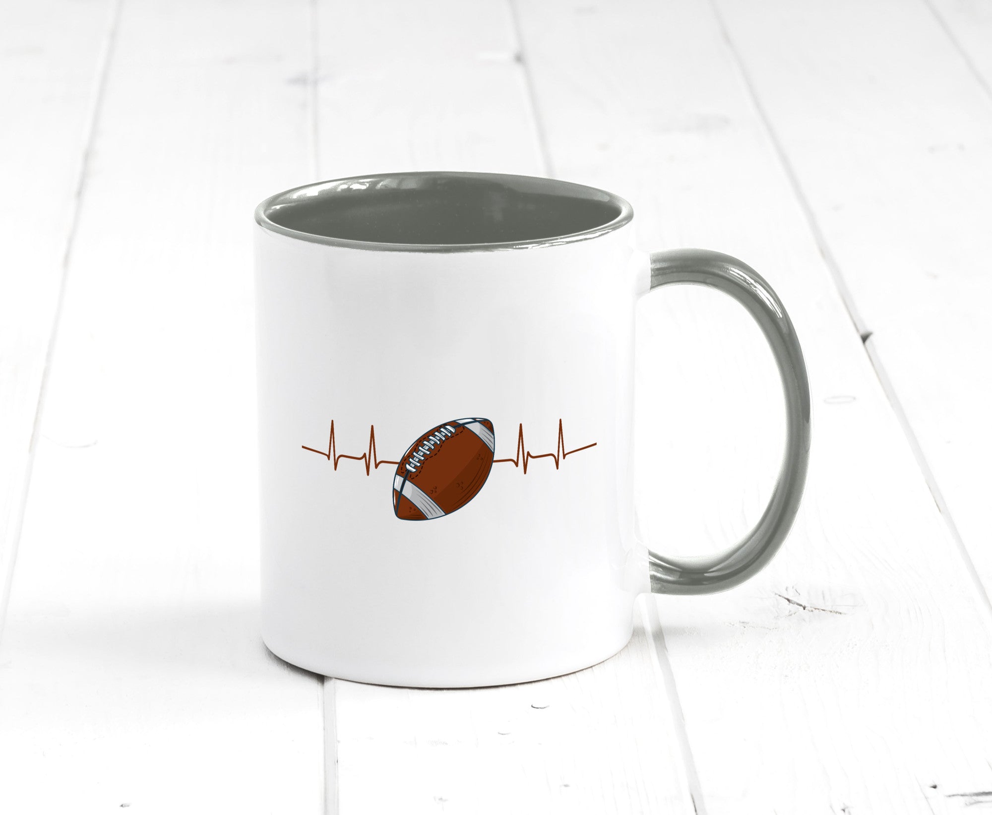 American Football Herzschlag | Footballer Superbowl Humor Geschenkidee Tasse