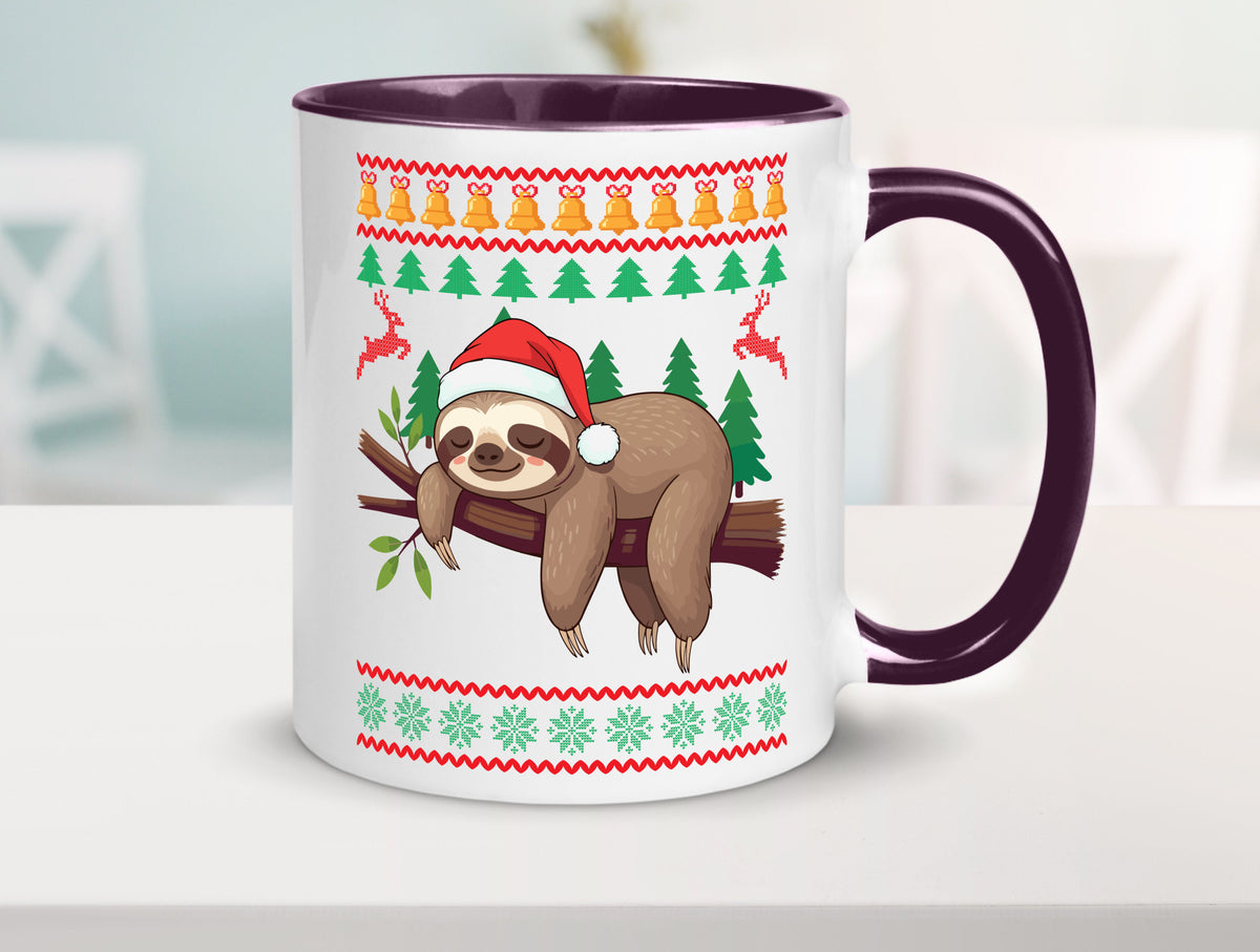 Ugly Christmas | Faultier Weihnachtsfaultier v2 lustig Tierliebhaber Humor Tasse