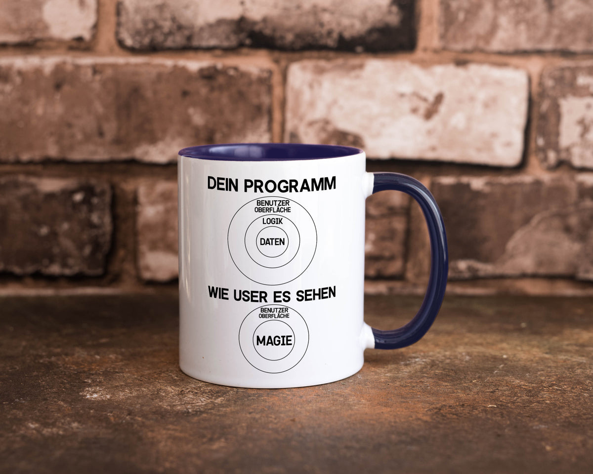 Wie User dein Programm sehen | Programmierer Magie Witz Geschenkidee Humor Tasse