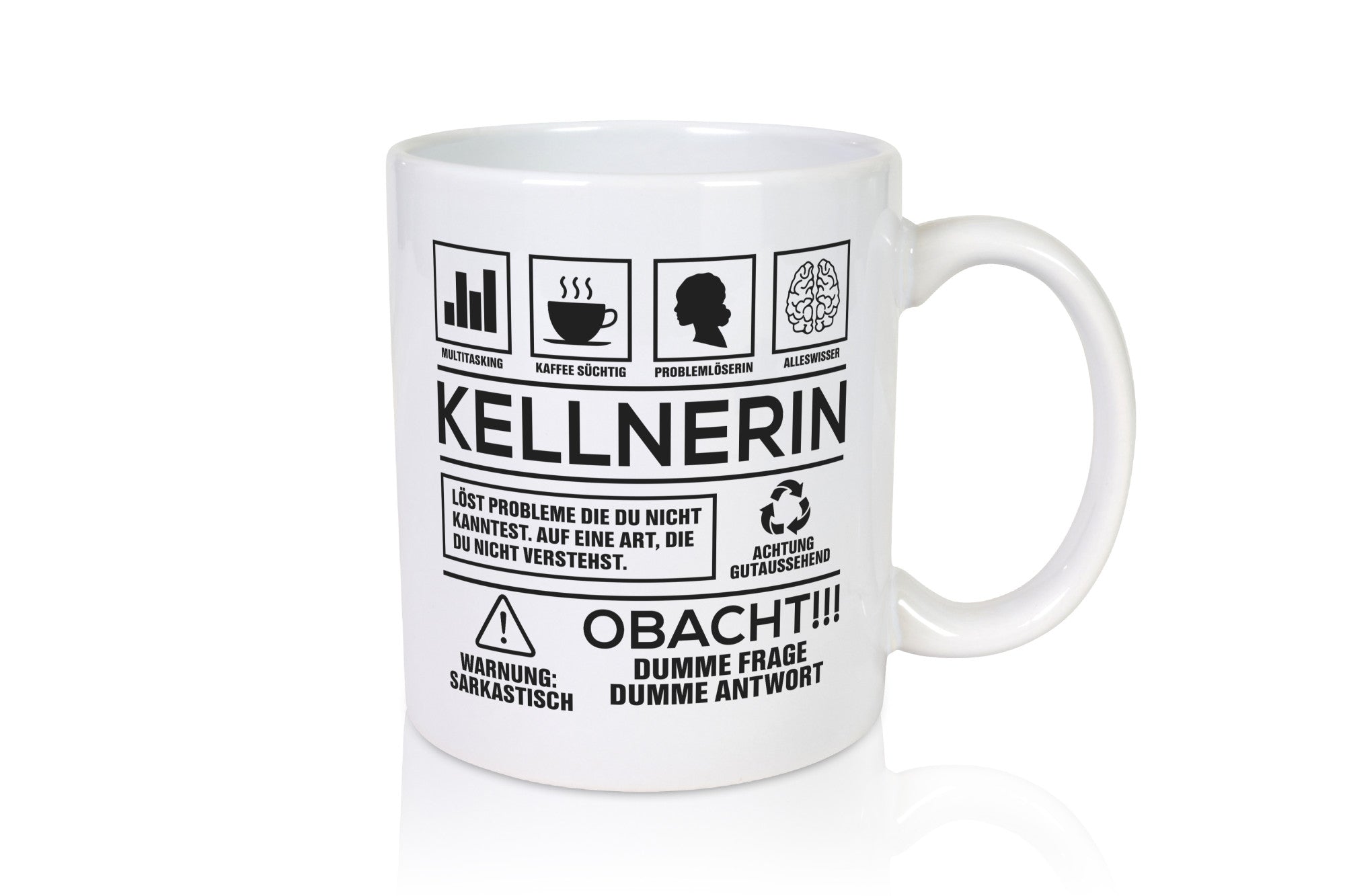 Achtung Probleme Kellnerin | Beruf kellnern Bedienung lustiger Spruch Geschenk