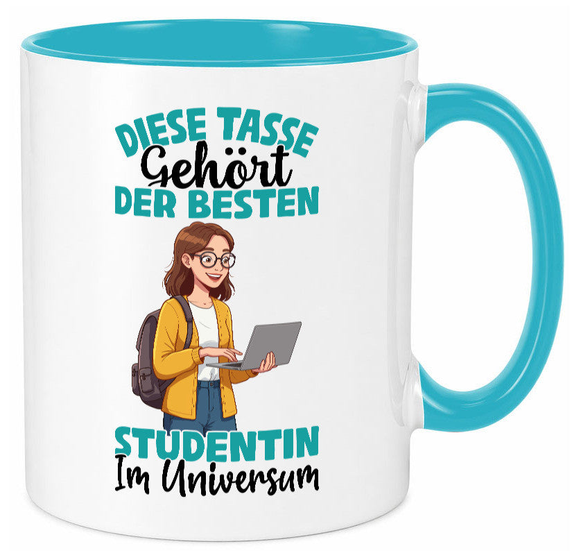 Im Universum: Studentin | Uni Studium Universität Geschenk Humor Geschenkidee Tasse