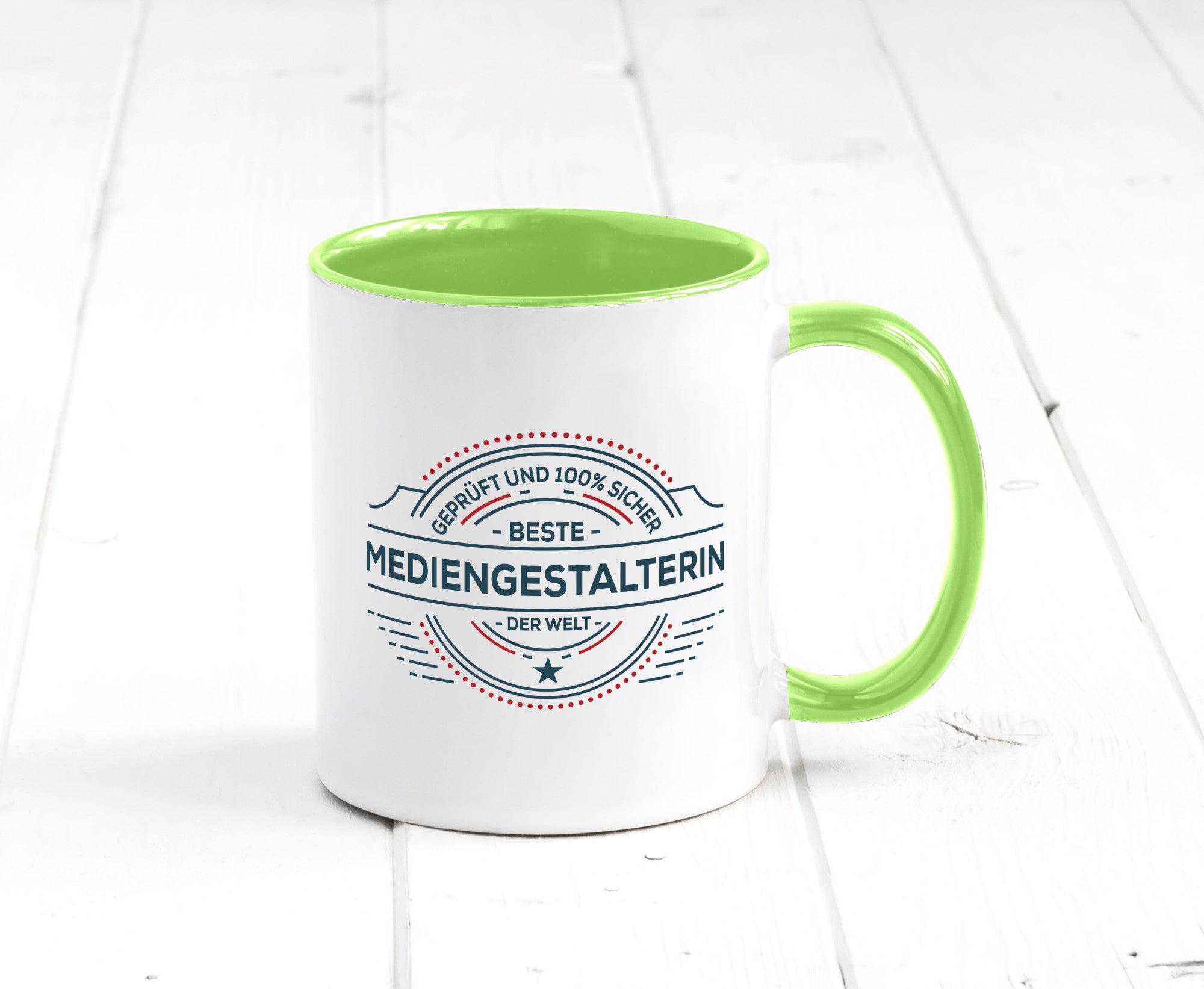 Geprüft und sicher: Mediengestalterin | Medien lustiger Spruch Geschenk Humor