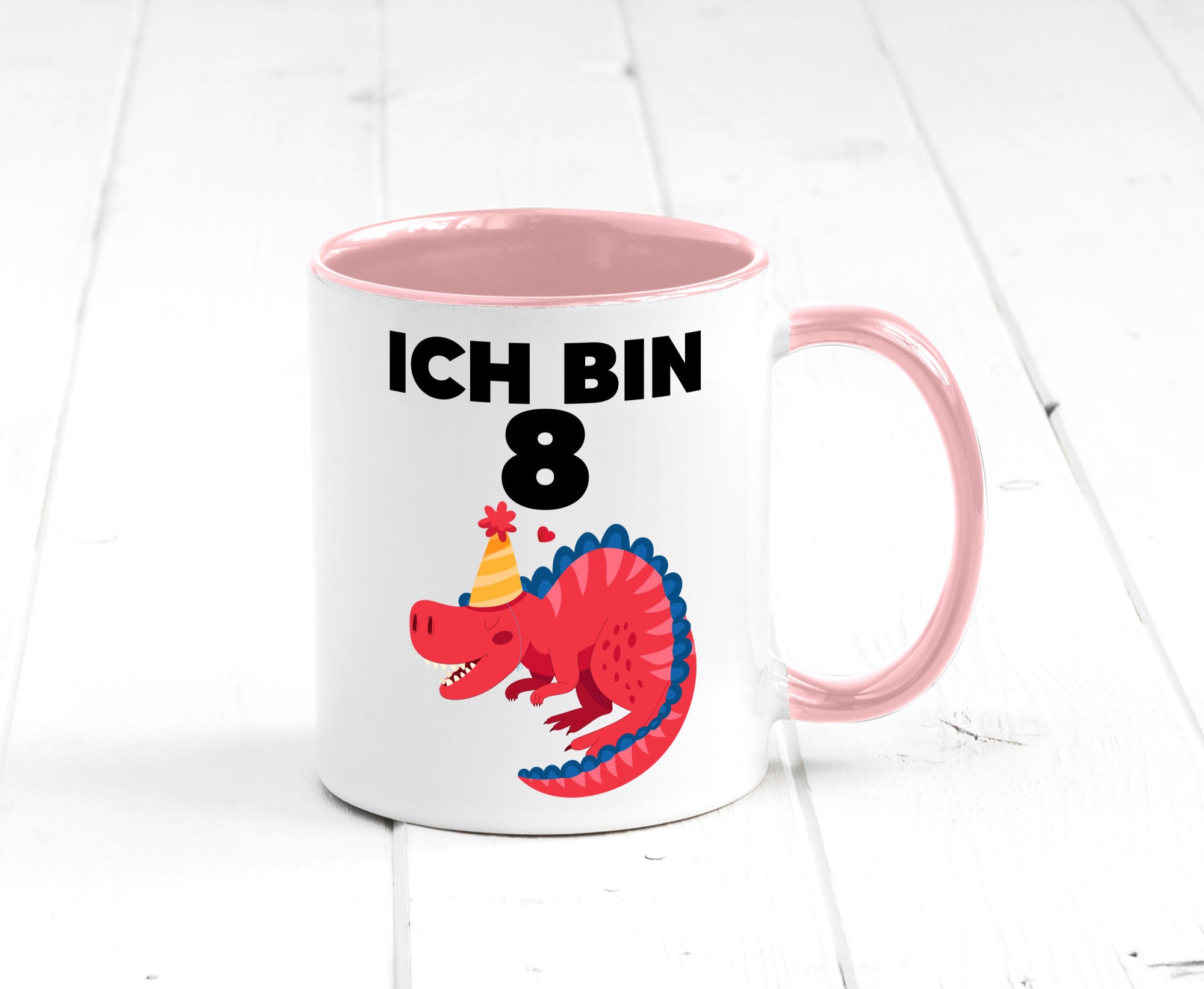8. Geburtstag | Dino Dinosaurier 8 Jahre lustig Geschenkidee Geschenk Tasse