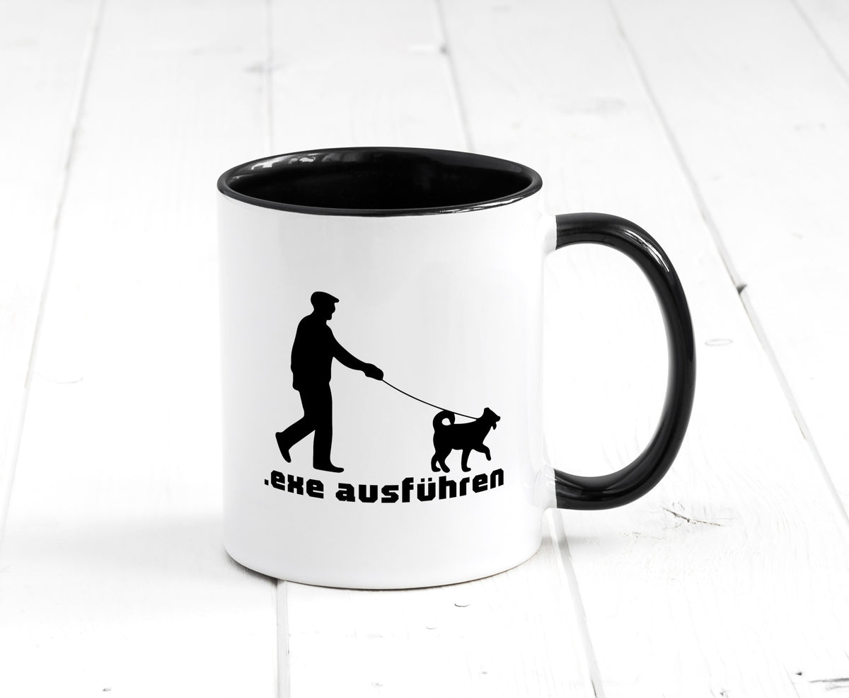 Exe ausführen | Echse Programmierer Informatiker Nerd Humor Geschenkidee Tasse