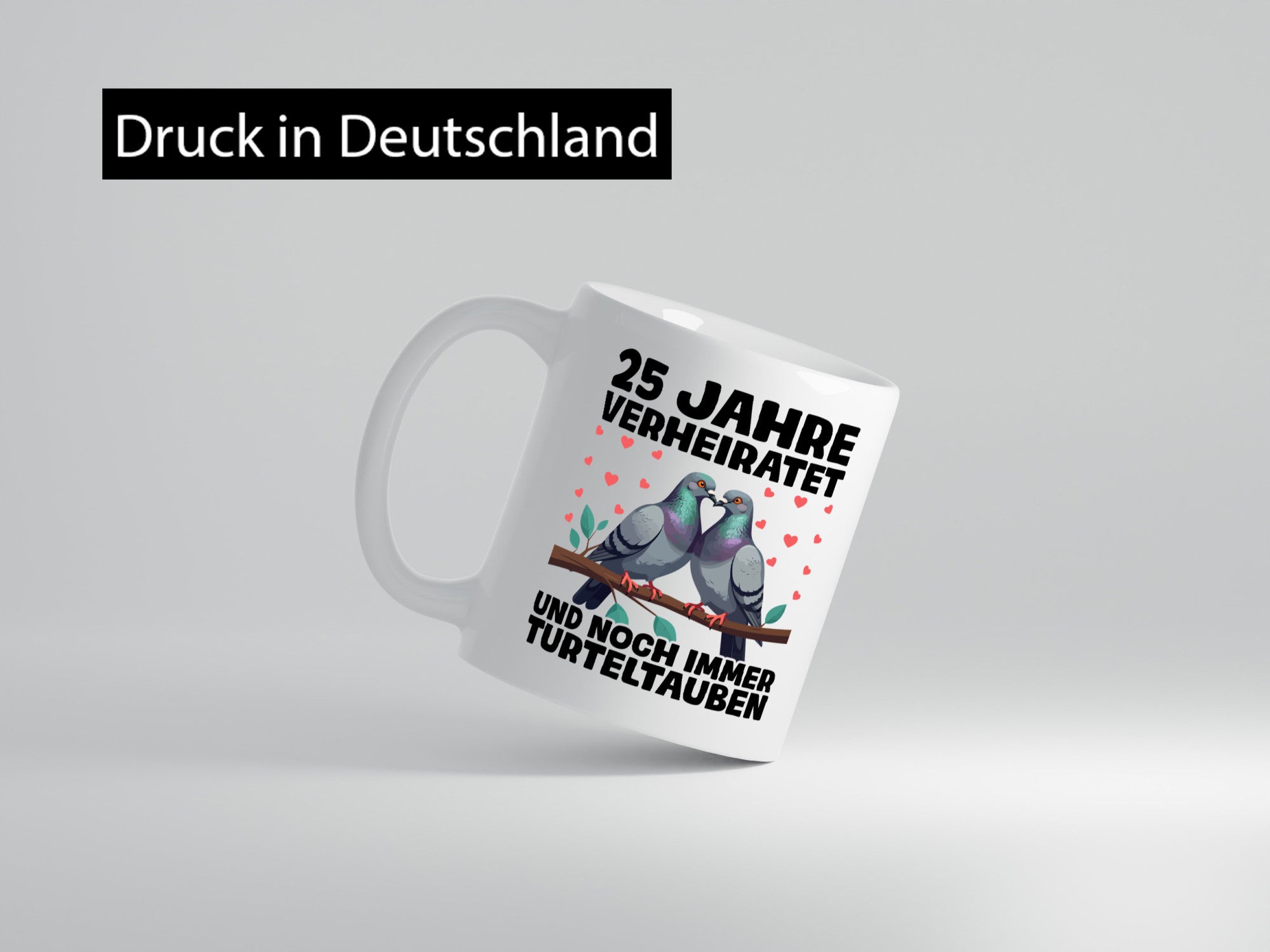 25. Jahre verheiratet | Turteltauben Ehe Ehepaar lustig Humor Geschenkidee