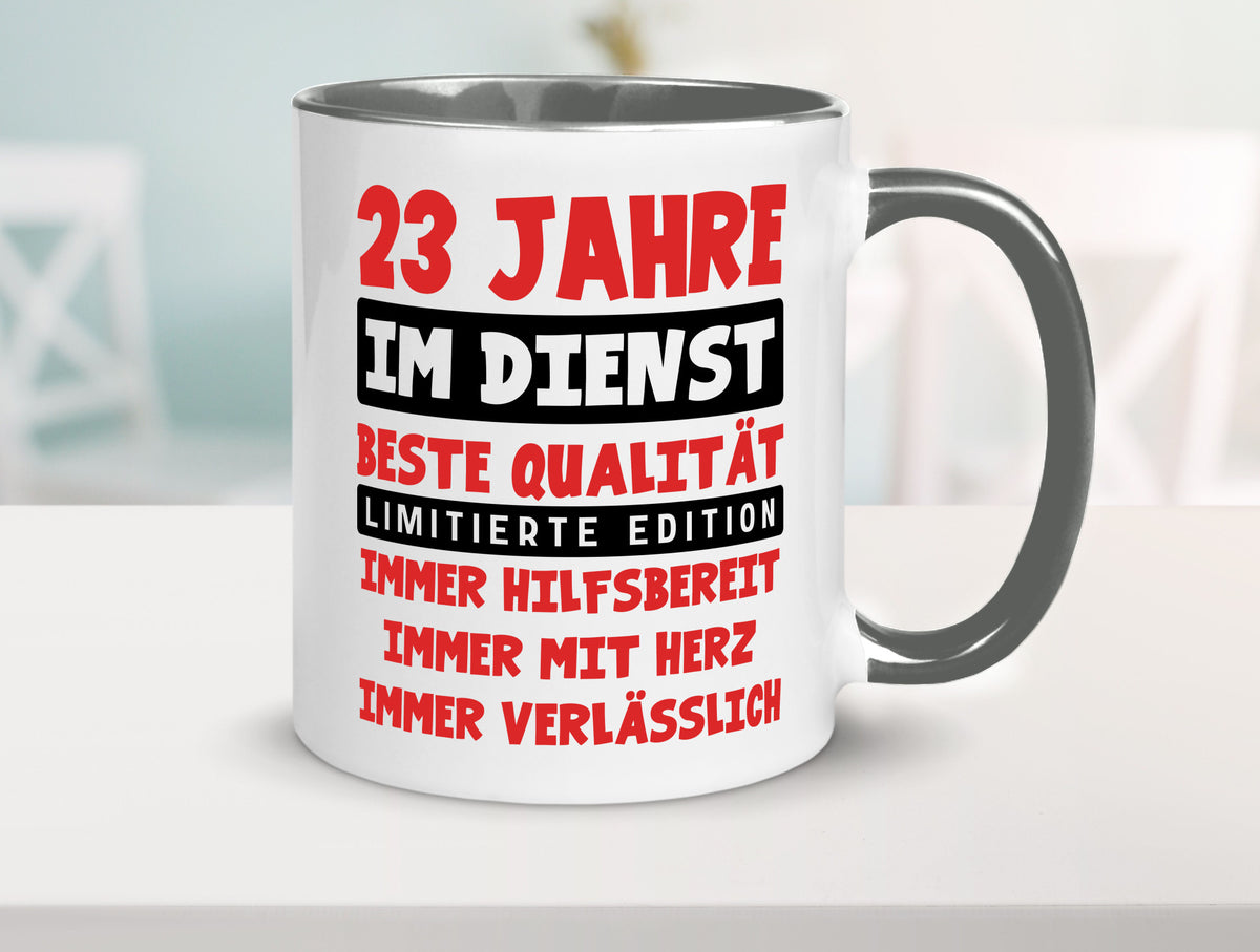 23 Jahre im Dienst | Jubiläum Arbeit v9 Humor Kollegen Büro Geschenkidee Tasse