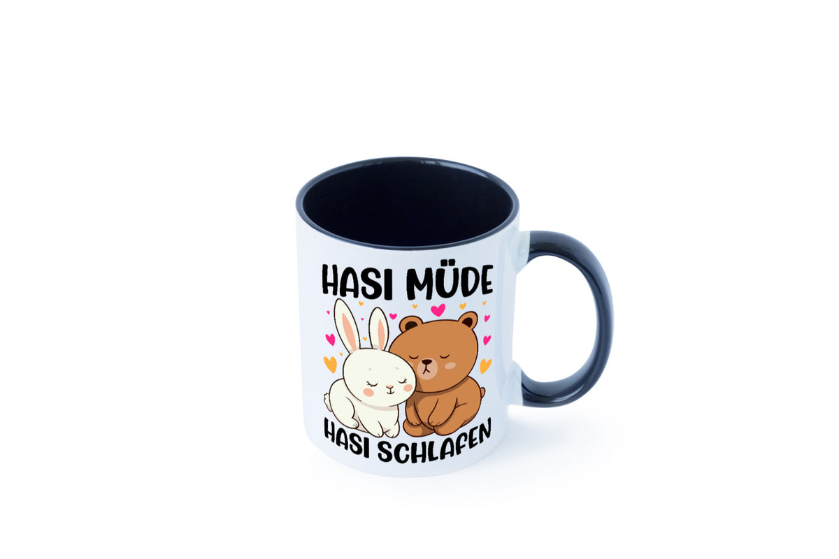 Hasi Müde | schlafen Kaninchen Häschen v2 lustiger Spruch Geschenk Humor Tasse