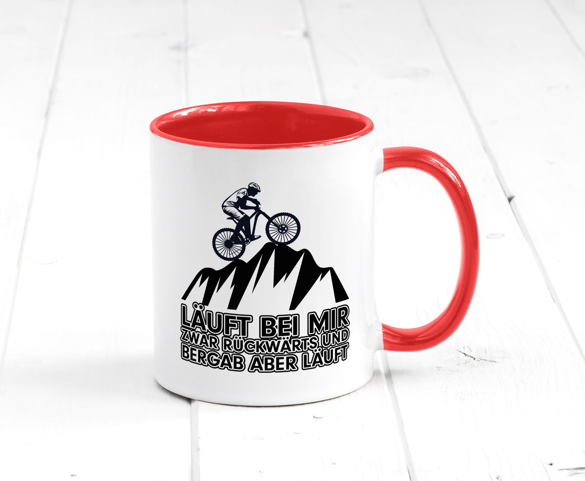 Läuft bei mir | Pechvogel Tasse Radfahrer Statement Humor Geschenkidee