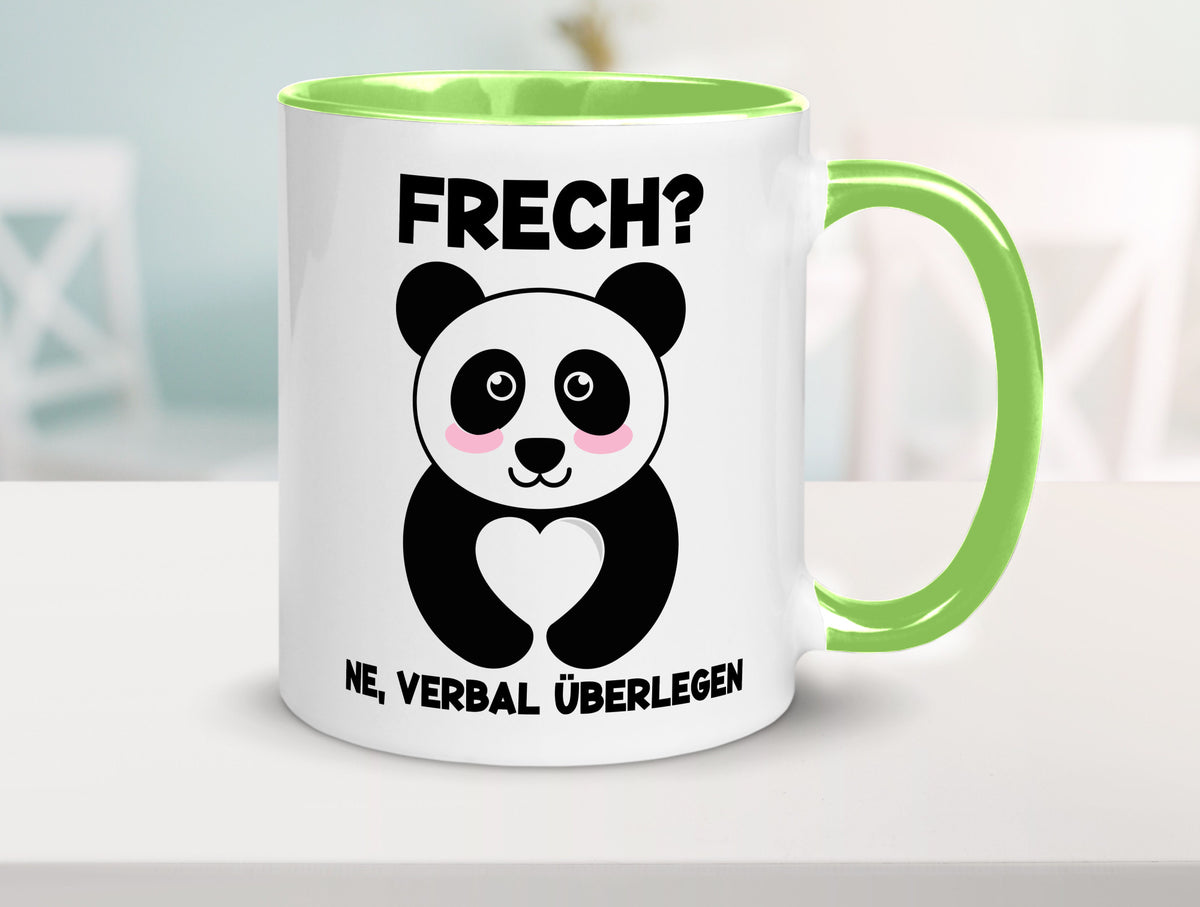 Frech | Verbal überlegen süßer Pandabär kecker Spruch lustiger Geschenk Humor Tasse