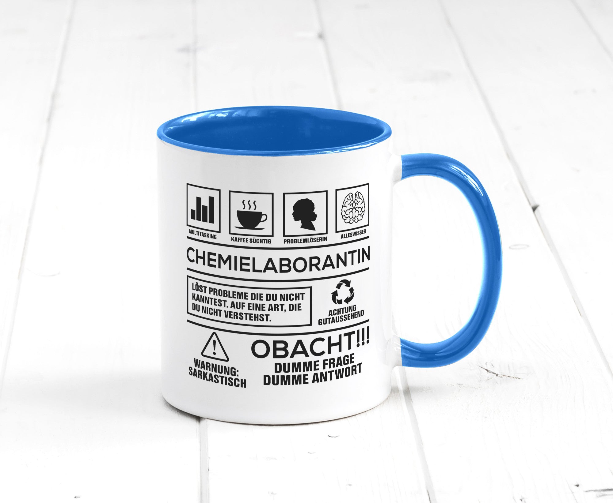 Achtung Probleme Chemielaborantin | Laborantin Chemie Geschenk Humor