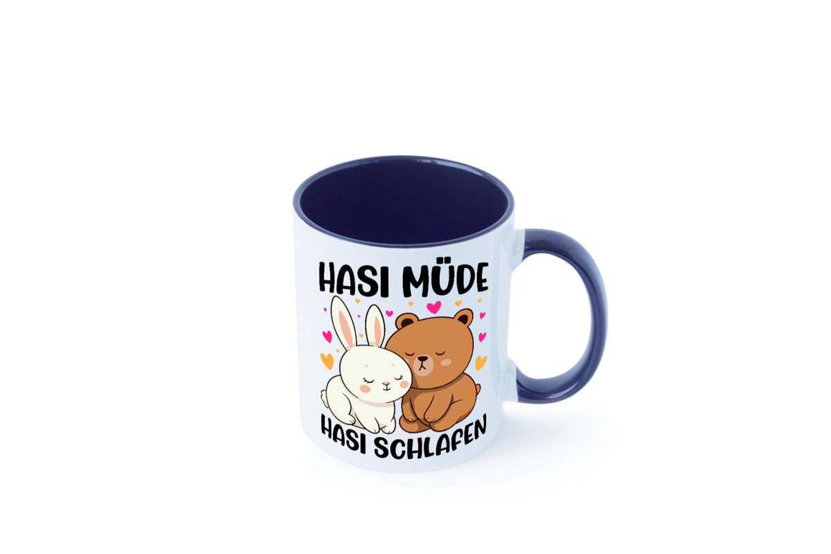 Hasi Müde | schlafen Kaninchen Häschen v2 lustiger Spruch Geschenk Humor Tasse