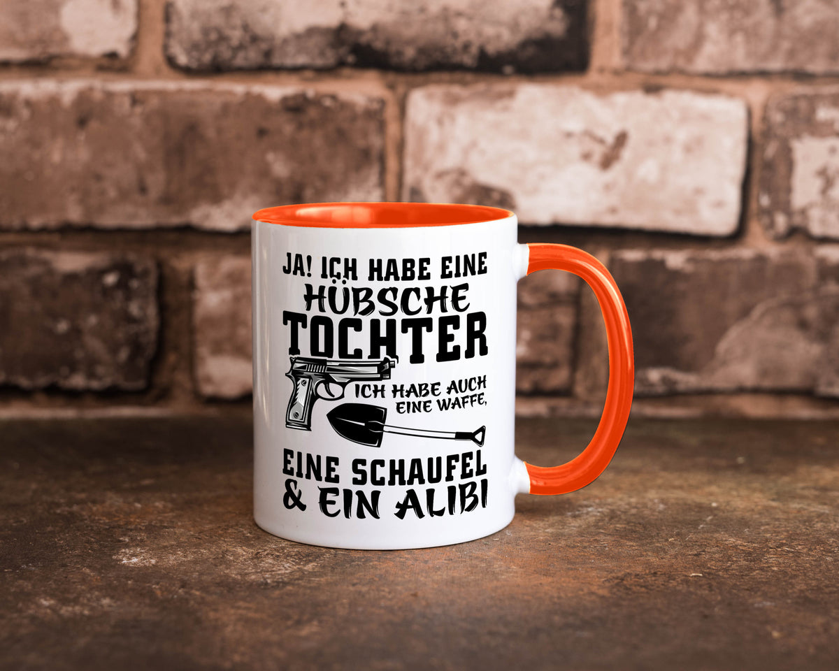 Hübsche Tochter Geschenk Familie Geschenkidee lustiger Spruch Tasse