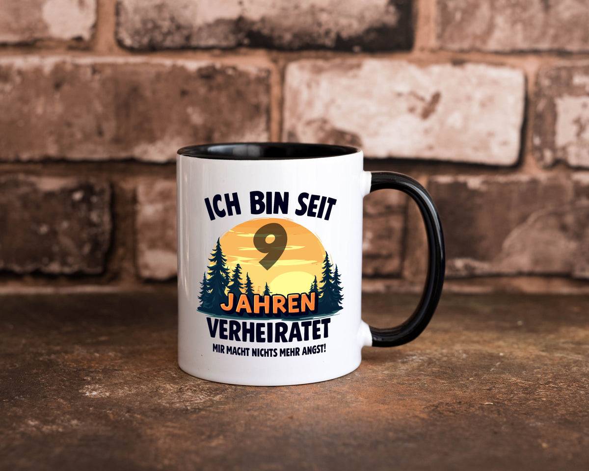 Ich bin Verheiratet | 9. Hochzeitstag Ehepaar v2 Geschenkidee Humor Tasse
