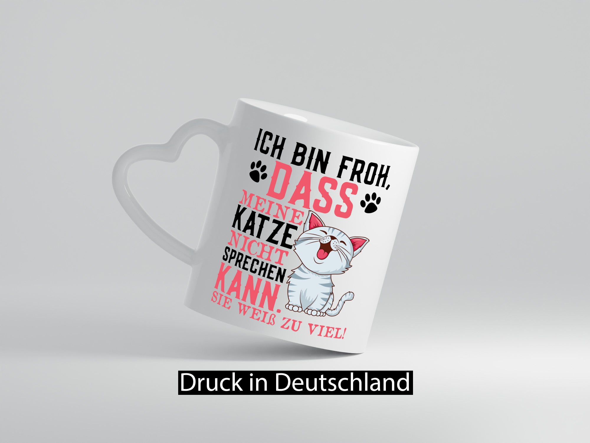 Lustiger Katzenspruch | Tierliebhaber Katzenfan Comic Spruch Geschenk Humor