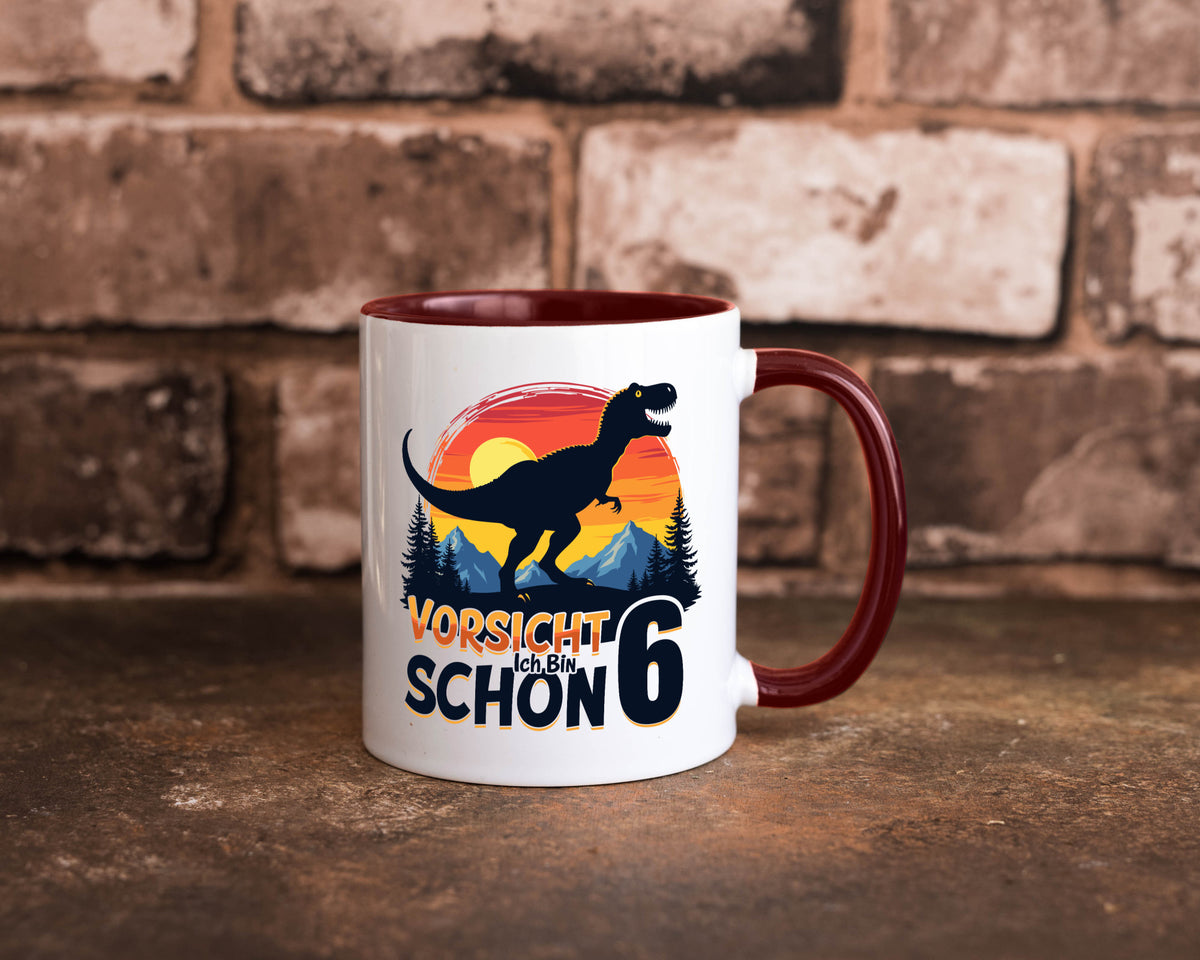 6. Geburtstag | 6 Jahre Dinosaurier Geschenkidee Humor Tasse