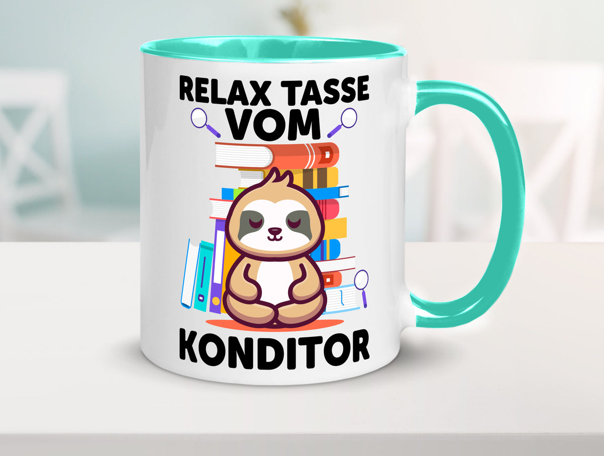Relax Tasse: Konditor | Konditorei lustiger Spruch Geschenk Humor Geschenkidee