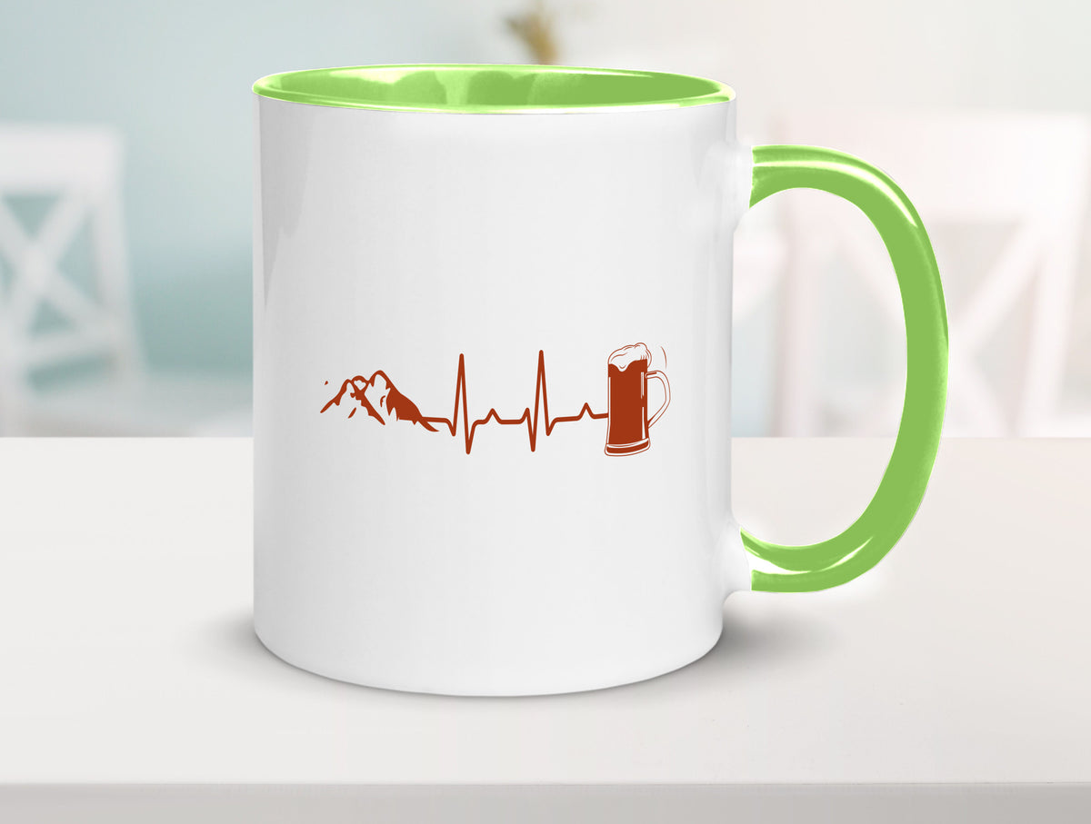 Berge und Bier | Wandern Wanderer Biertrinken Geschenkidee Humor Tasse