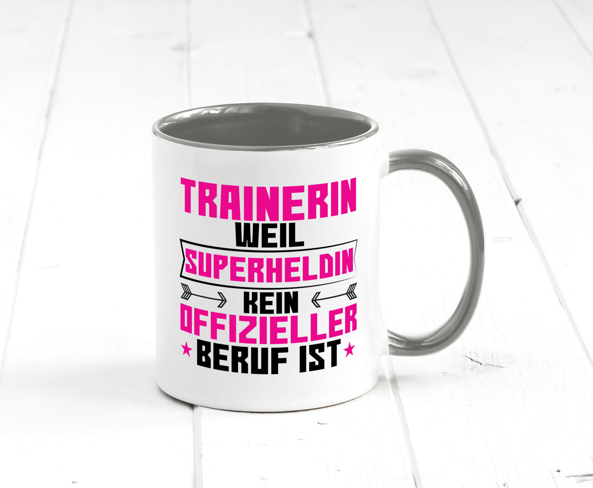 Superheldin Trainerin | Sportverein Humor Geschenkidee Tasse