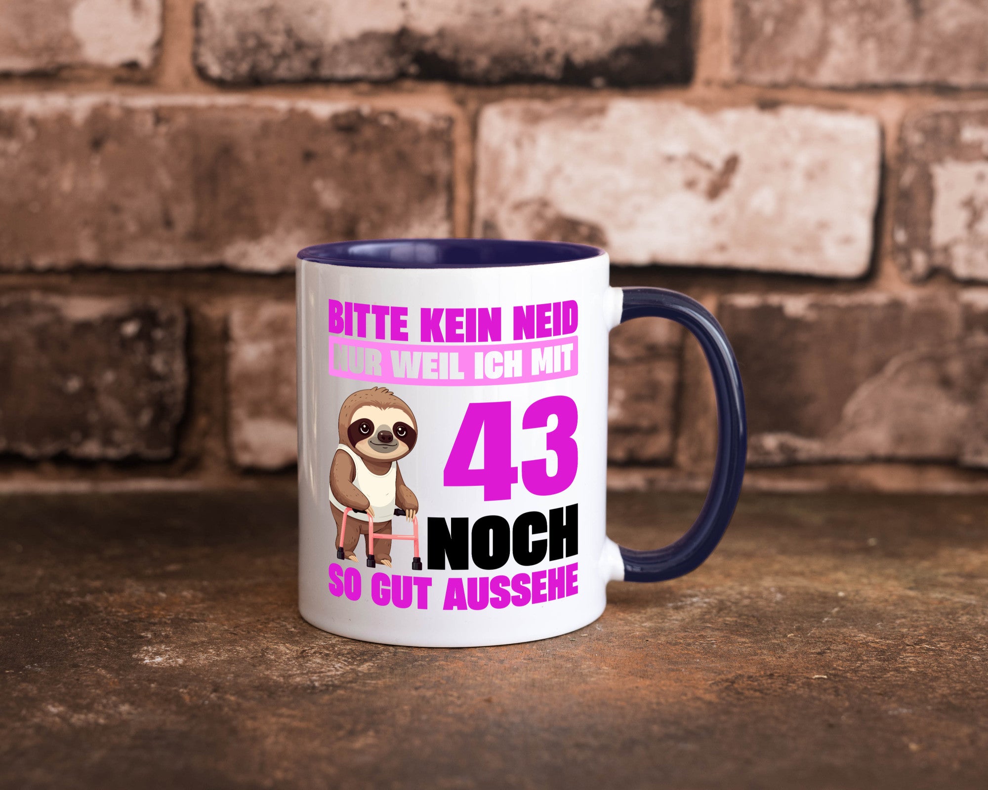 43. Geburtstag | Bitte kein neid Faultier 43 Jahre Geschenk Geschenkidee