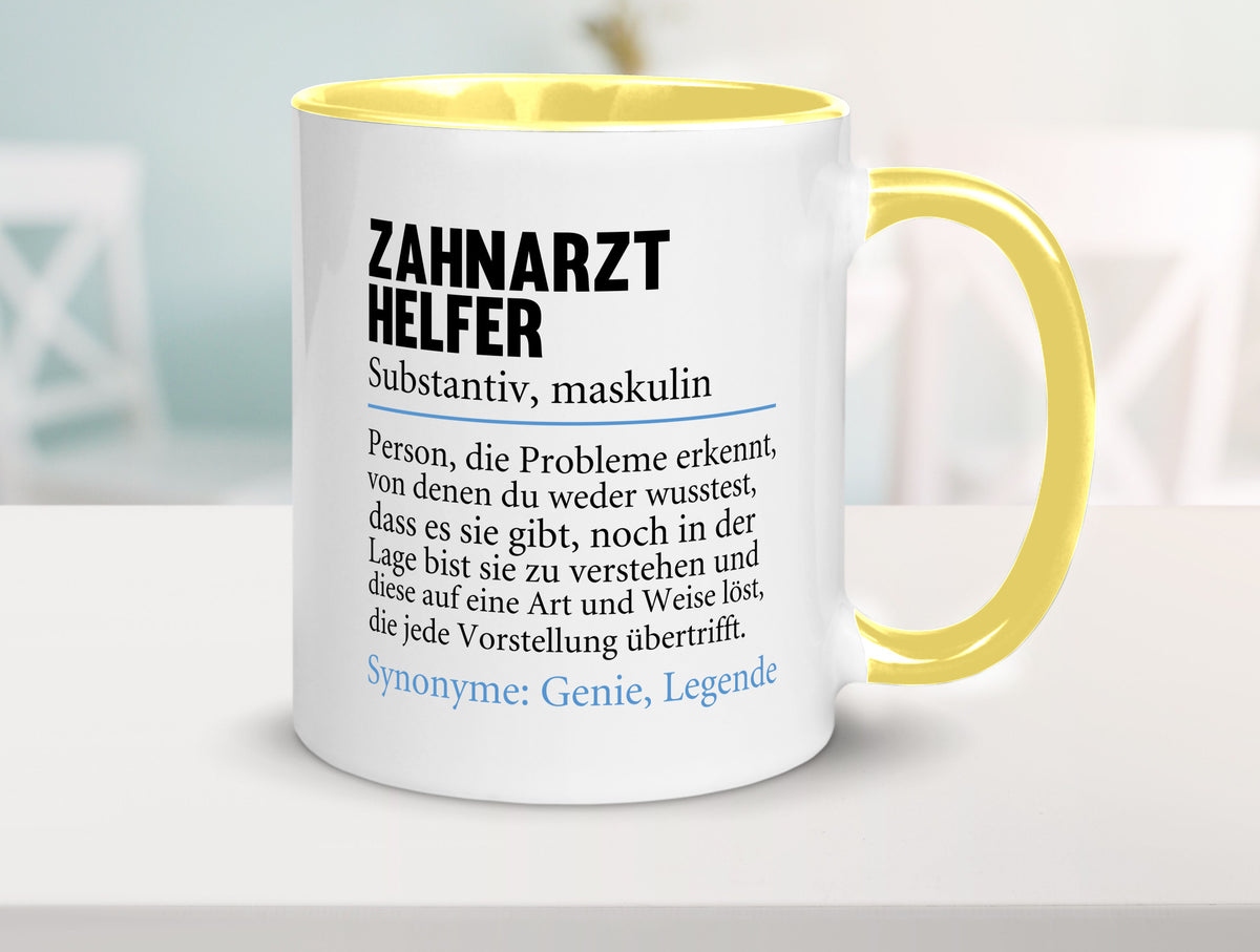 Zahnarzthelfer | Spruch Humor Zahnmedizin Geschenkidee Tasse