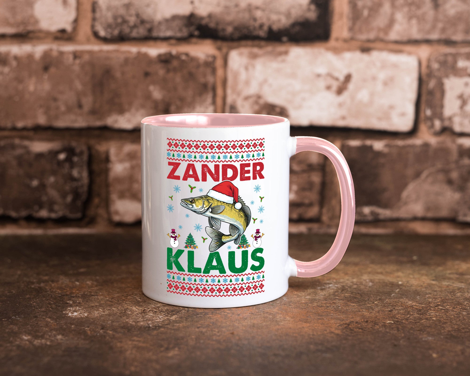 Zander Klaus | Ugly Christmas Angler Angeln v2 Geschenk Humor Geschenkidee