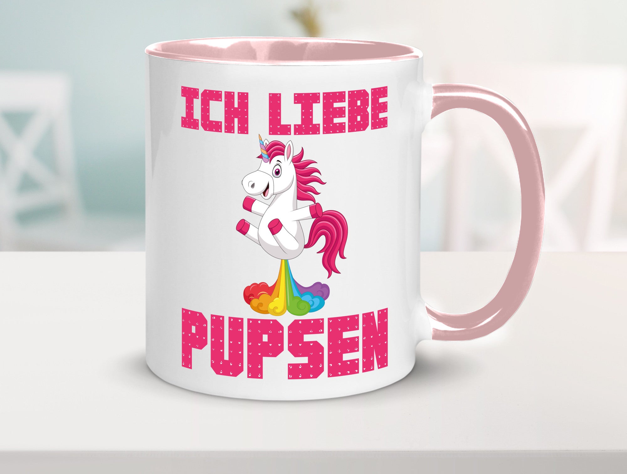 Ich liebe pupsen | Einhorn Pups lustiger Spruch Humor Geschenkidee Tasse