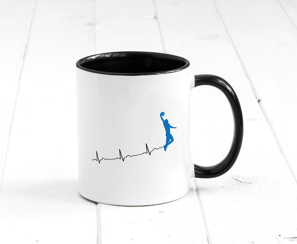 Herzschlag Basketball | Motiv Sport Ballsport Humor Geschenkidee Tasse