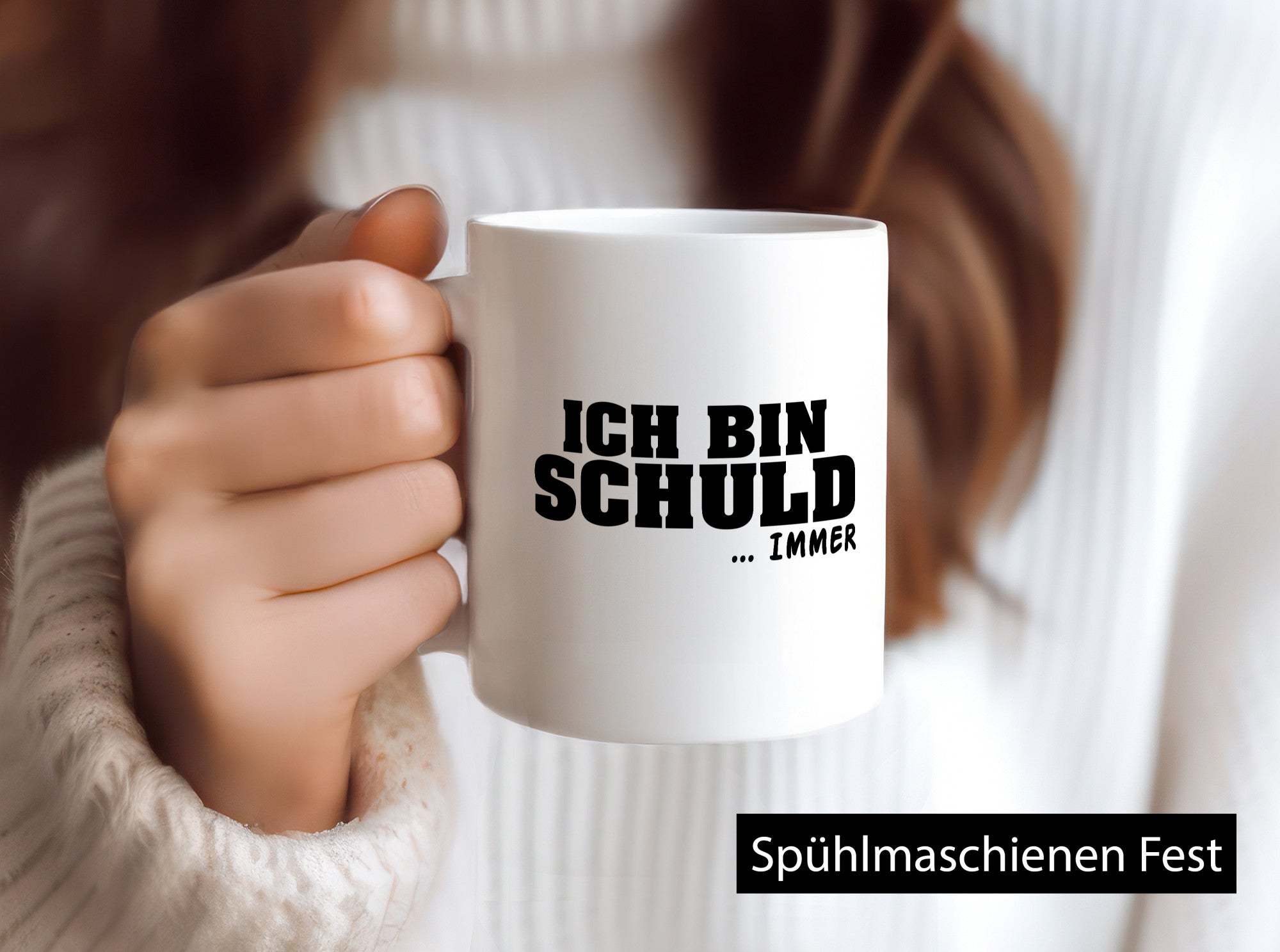 Ich bin Schuld | Schwarze Schaff lustig Humor Geschenkidee Geschenk Tasse