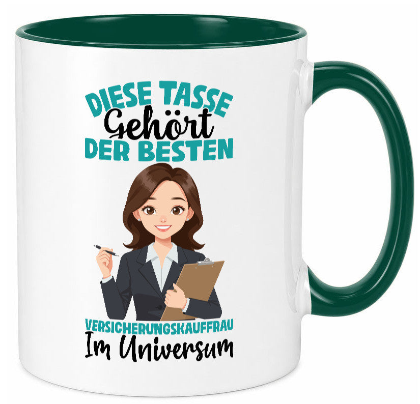 Im Universum: Versicherungskauffrau | Kauffrau lustig Humor Geschenkidee Tasse