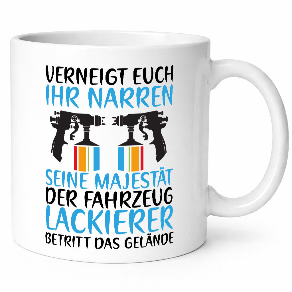 Verneigt euch vor dem Fahrzeug Lackierer | KFZ Sprühdose Geschenk Humor