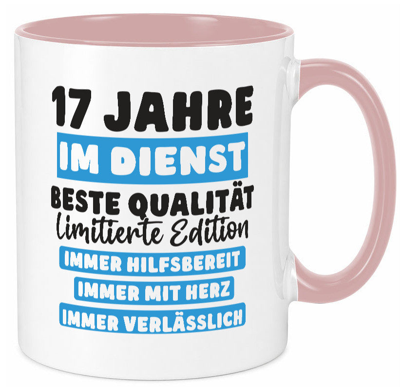 17 Jahre im Dienst | Jubiläum Arbeit v6 Humor Kollegen Büro Geschenkidee Tasse