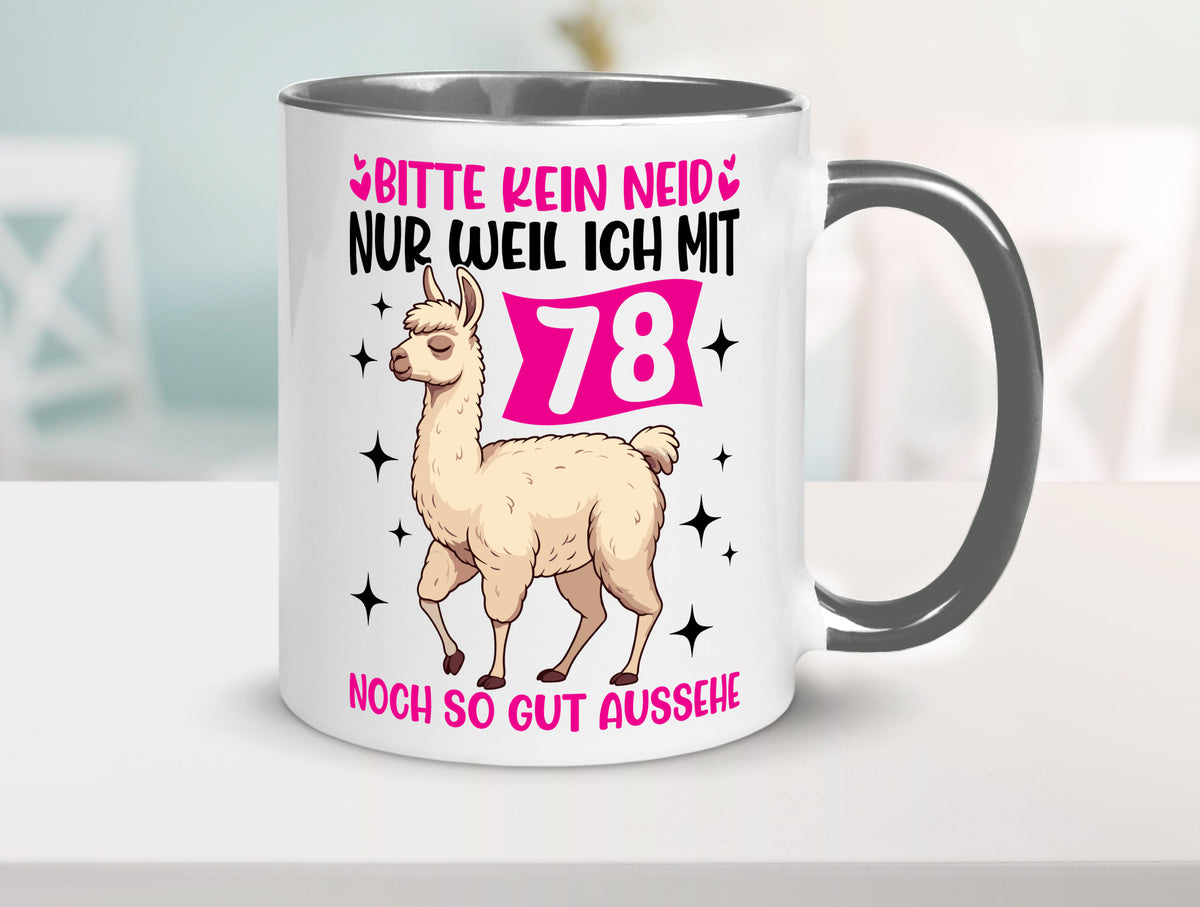 78. Geburtstag | 78 Jahre Lama gut aussehen Geschenk Geschenkidee lustiger Tasse