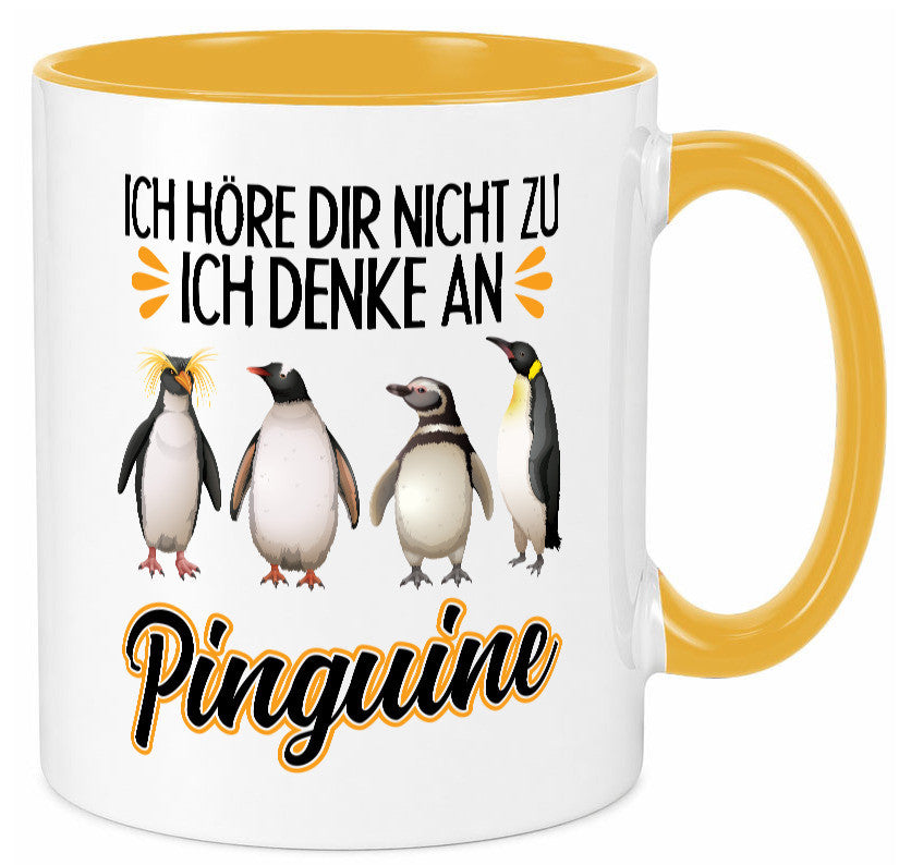 Ich denke an Pinguine Geschenkidee Humor Tasse