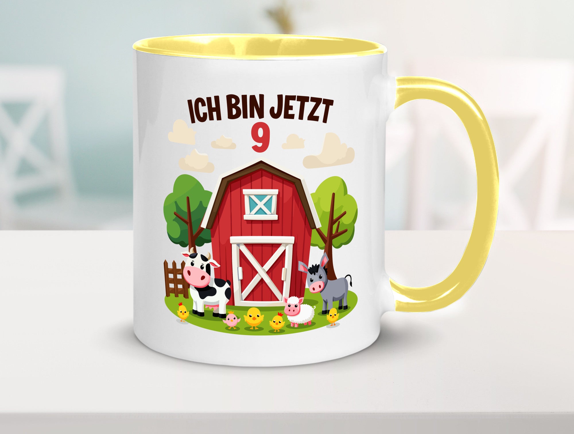 9. Geburtstag | 8 Jahre Bauernhof und Tiere Humor Geschenkidee Tasse