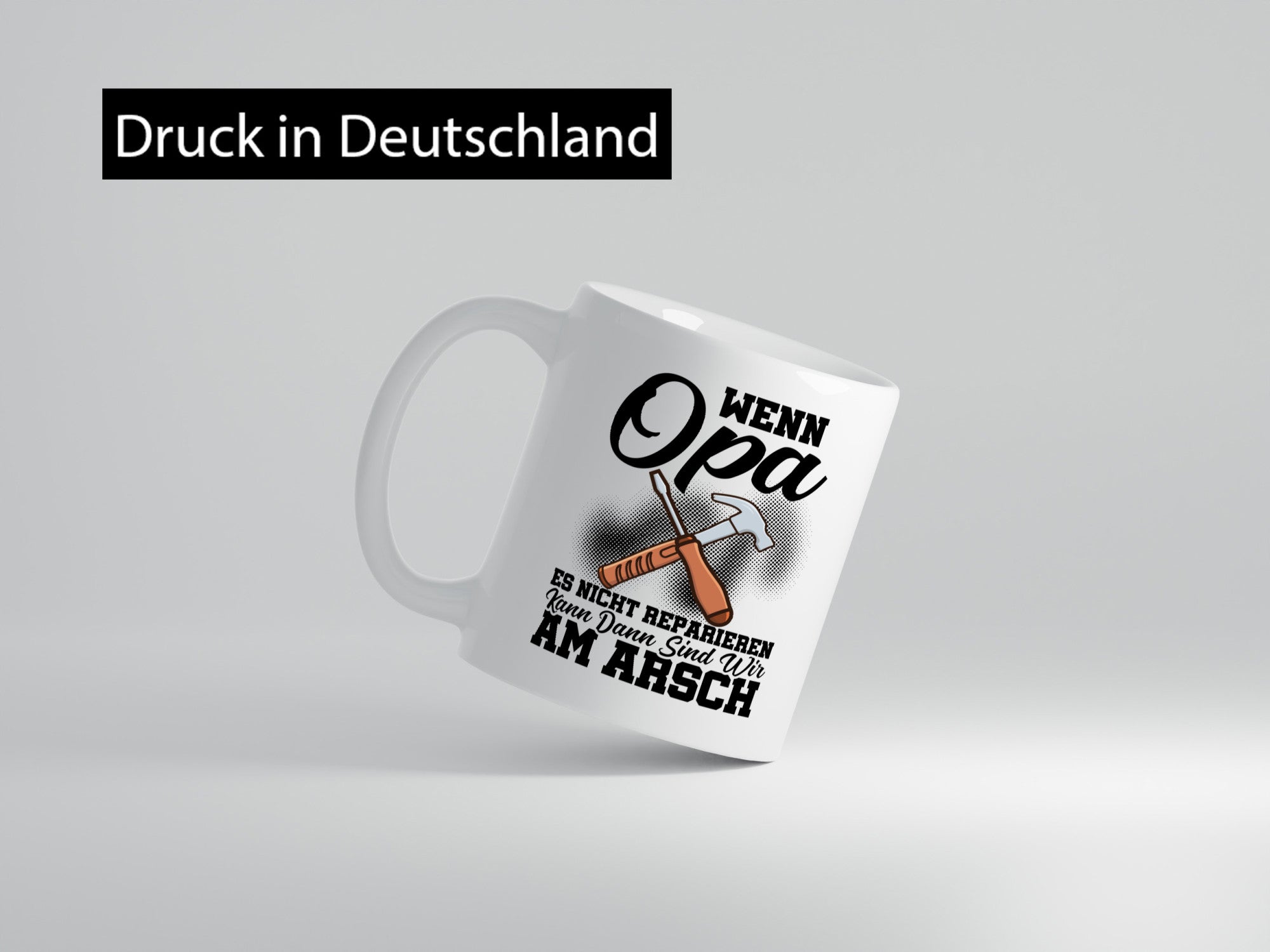 Opa Reparieren Geschenk Familie Geschenkidee lustiger Spruch Tasse